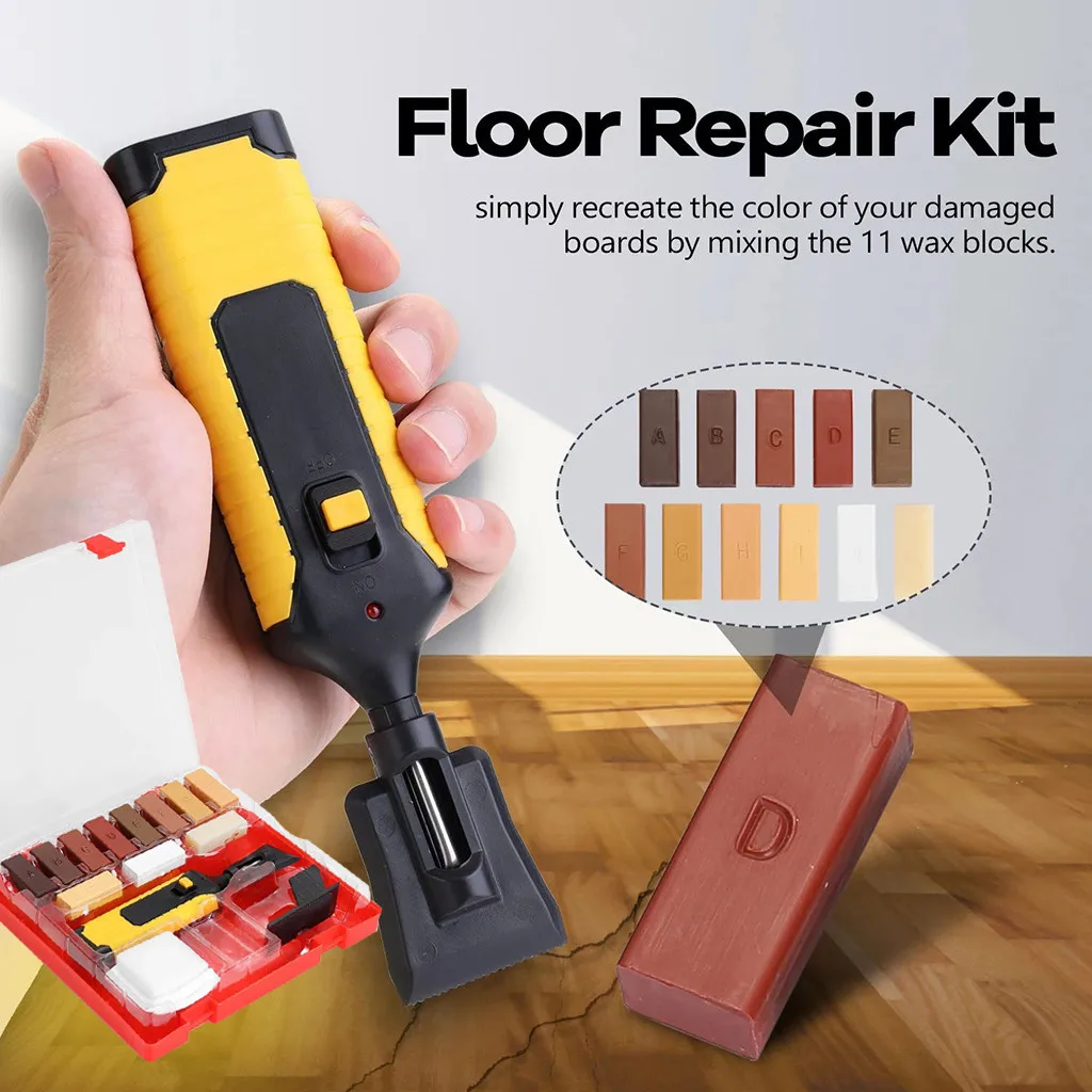 

New Laminate Floor Repair Kit Laminate Repairing Kit Wax System Floor Worktop Sturdy Casing Chips Scratches Mending Tool Set