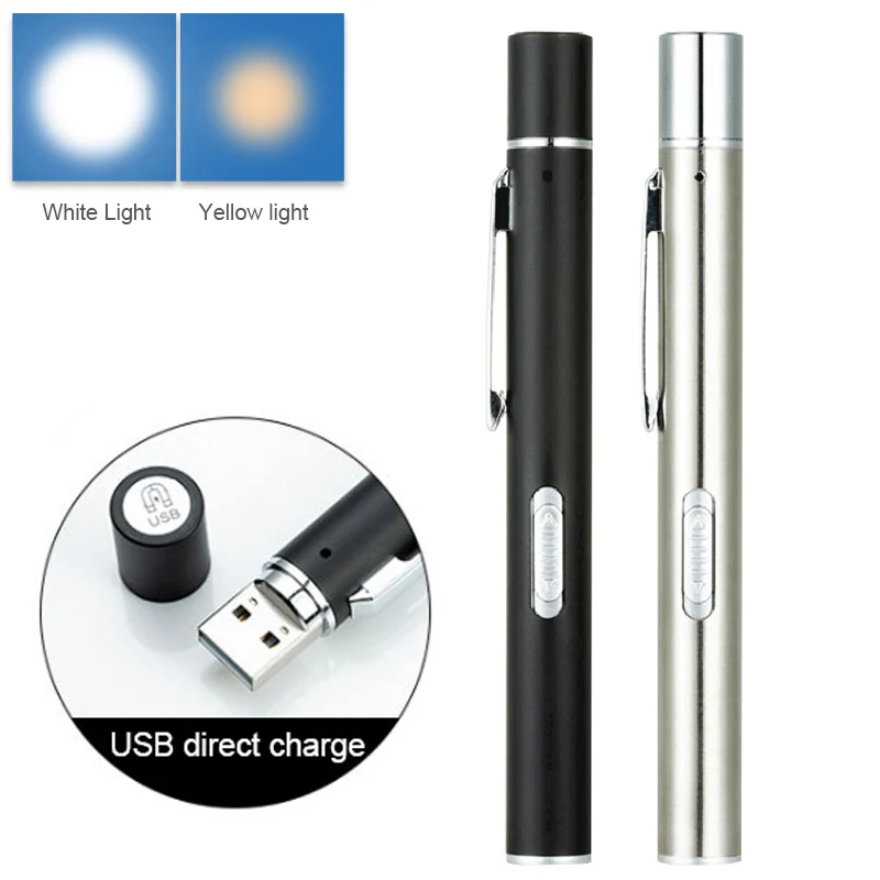Ручка светильник двойной источник USB Перезаряжаемые удобный мини кормящих