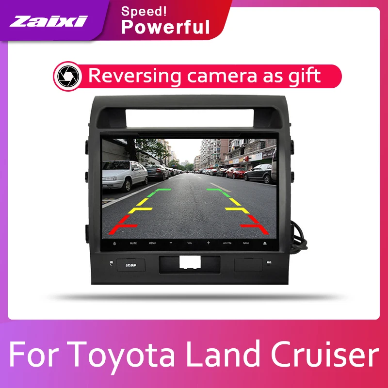 Автомобильная Android система ZaiXi 1080P IPS ЖК-экран для Toyota Land Cruiser LC200 2008 ~ 2012