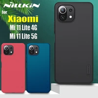 nillkin frosted shield hard pc plastic shockproof phone back cover case for xiaomi mi 11 lite 5g4g mi11 youth coque capa