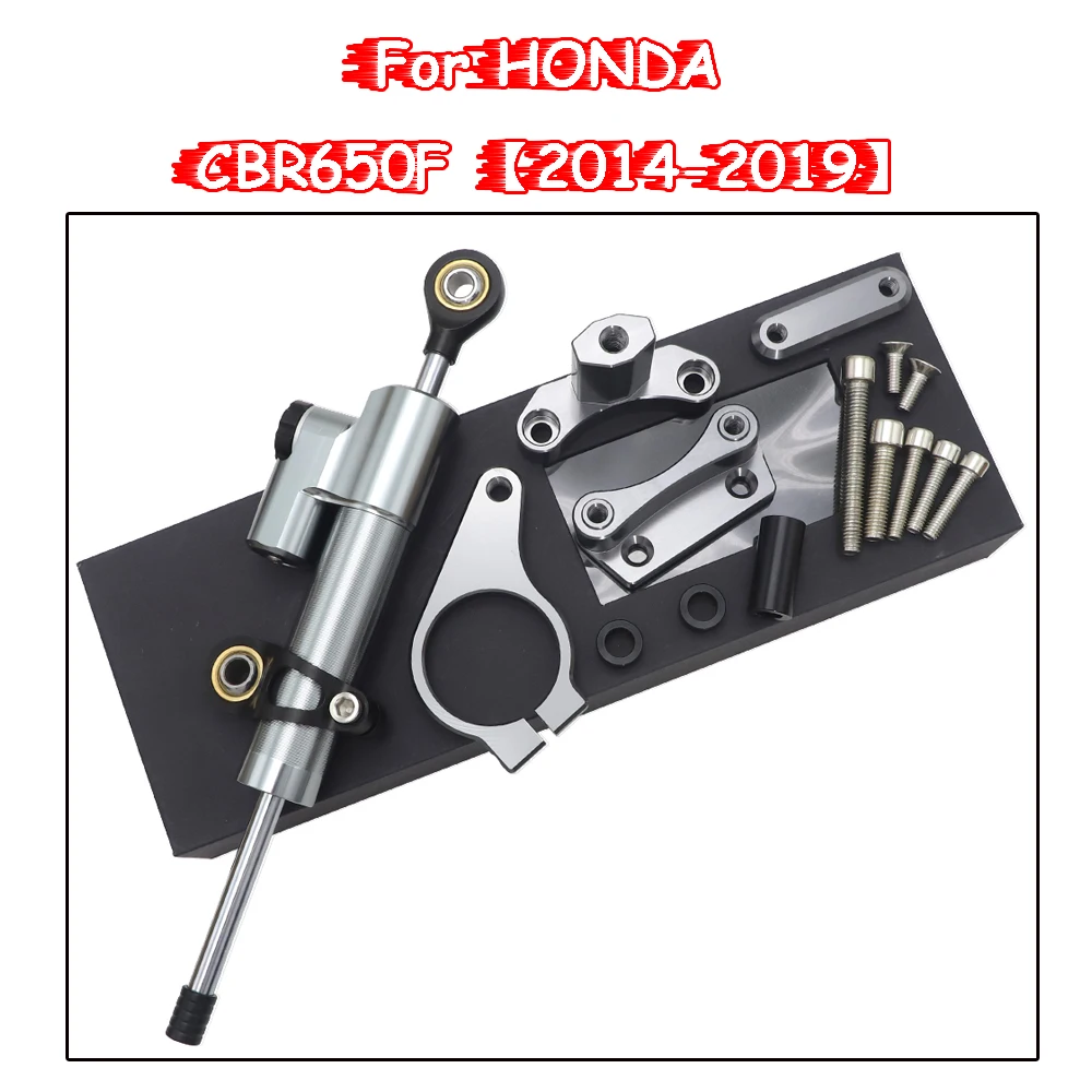 

For HONDA CBR650F CBR 650F CBR650 F 2014 2015 2016 2017 2018 2019 Motorcycle CNC Adjustable Steering Damper Stabilizer Mounting