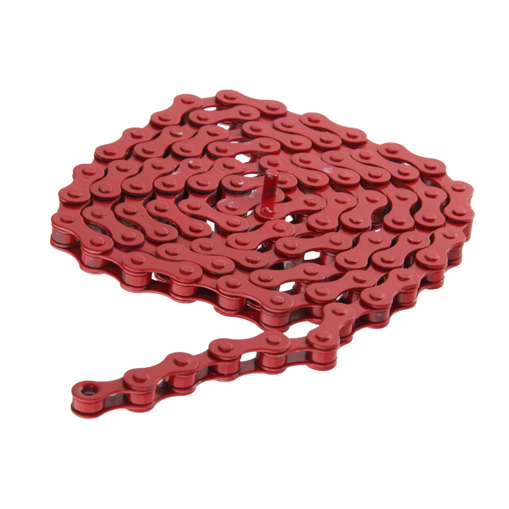 Красочная велосипедная цепь (1 Speed 1/2x1/8 Inch 96L) фиксированная цепная с передачей