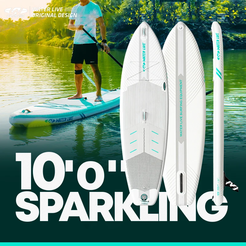 

WATERLIVE SPARKING-WL202101 SUP Inflation Board 1 Person Child Surfboard 10'0" Water Fishing Float Board Ultralight 8.85kg
