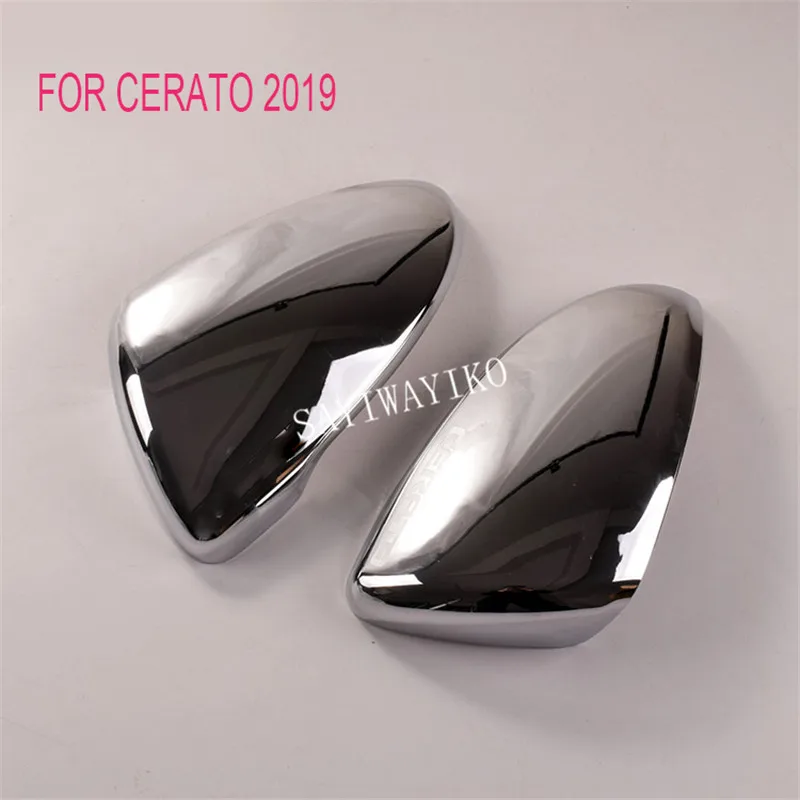 Пластиковые хромированные накладки на зеркало заднего вида для Kia Cerato k3 4 2019 2020