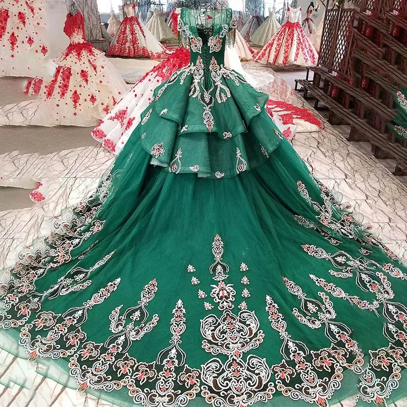 LS98550 цветные цветы зеленое платье партии O-образным вырезом зашнуруйте вверх liiusion