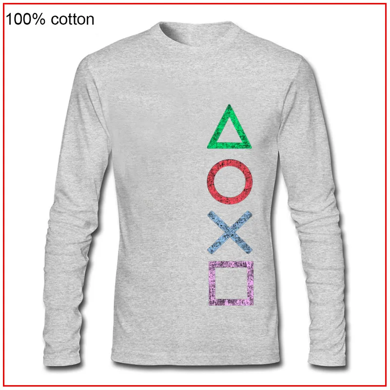 

Vintage PS Logo T shirts men Xbox Game play station T-shirts Streetwear Retro PS1 PS2 PS3 PS4 Gamer Idea gift long sleeve Tops