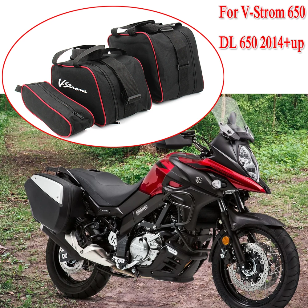 Багажная сумка для мотоцикла внутренняя SUZUKI V STROM DL650 DL 650 черная на багажник vstrat650