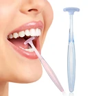 1 шт. двусторонний скребок для языка для чистки полости рта, уход за зубами, Предотвращение неприятного дыхания, унисекс, силиконовый мягкий полезный очиститель, щетка