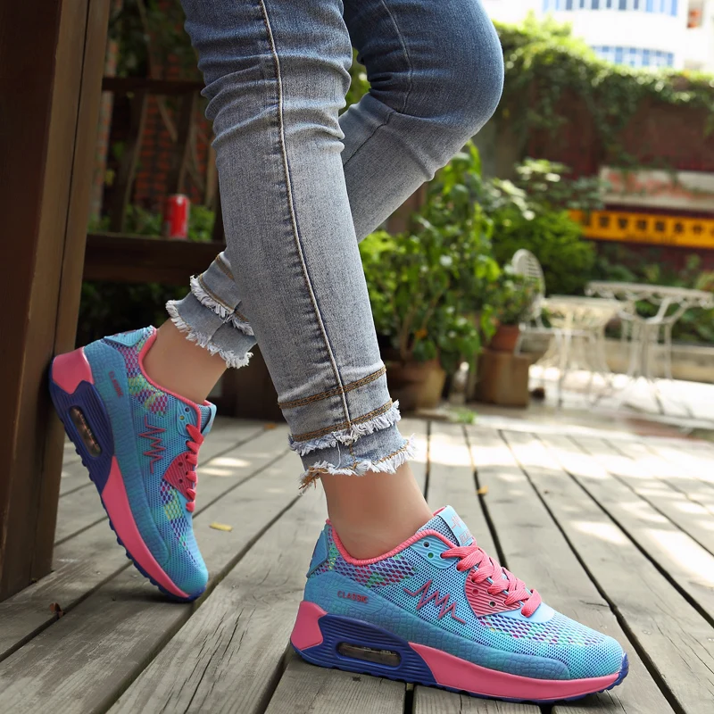RUMDAX Air Cushion Sport Shoes Women Breathable Sneakers Anti-skid Outdoor Jogging Walking Shoes Basket Fitness Shoes Trainers