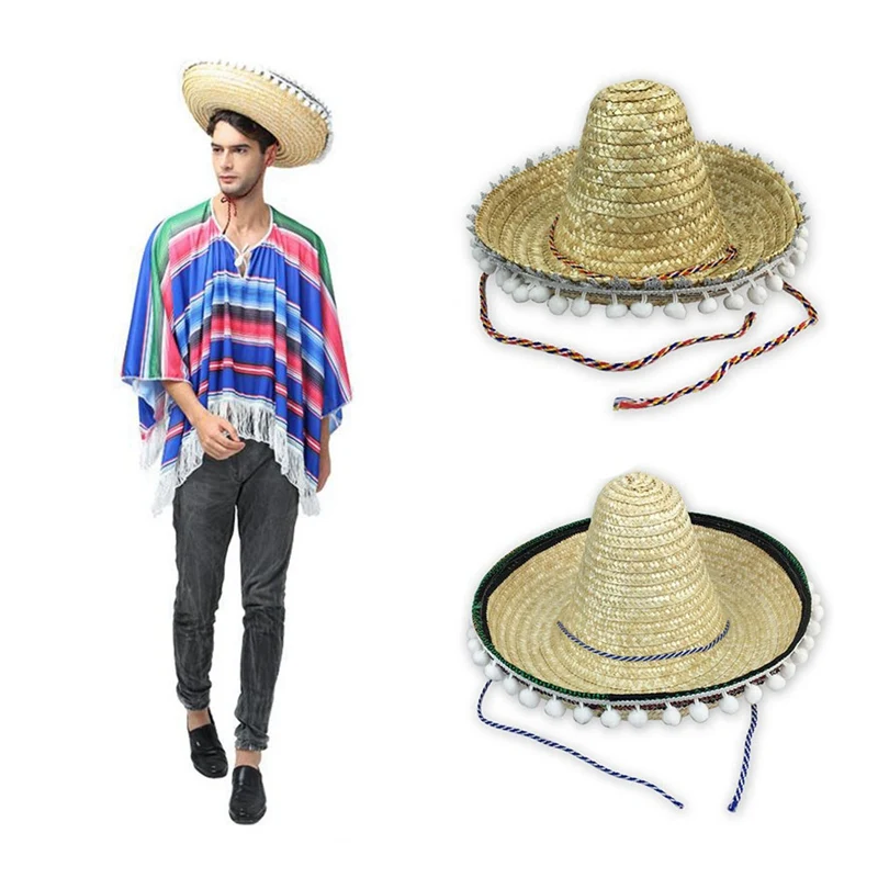 

Children's Adult Large Mexican Hat Role Playing Mexican Sun Cap New Arrival Halloween MakeUp Hat