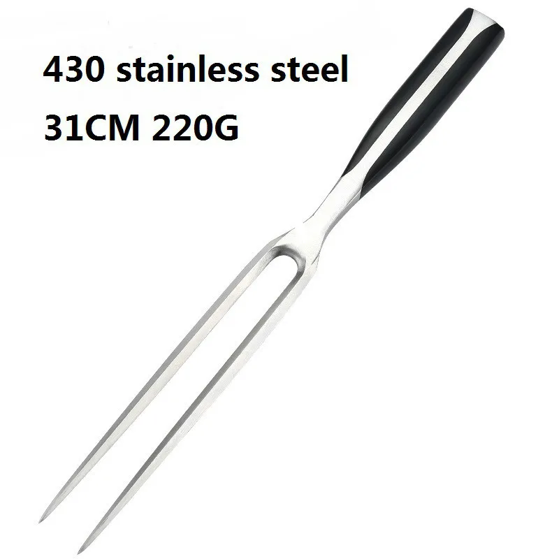 430 нержавеющая сталь большая ручная Вилка для мяса обжарки барбекю Стальная