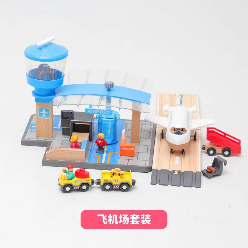 

Деревянные стены, набор терминалов T3, совместимый набор треков для поездов