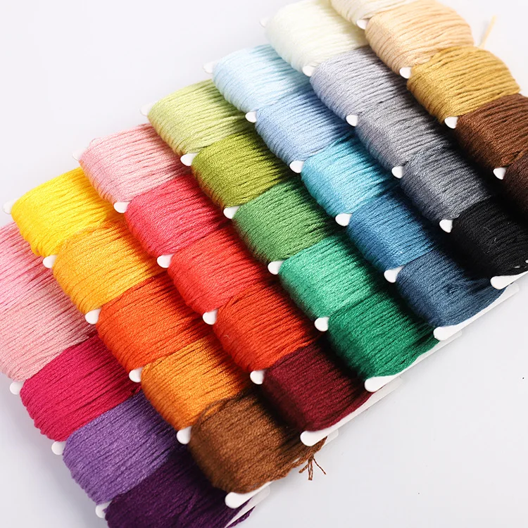 

Muti 5 colors Embroidery Cotton Yarn for handmade article 100% cotton yarn