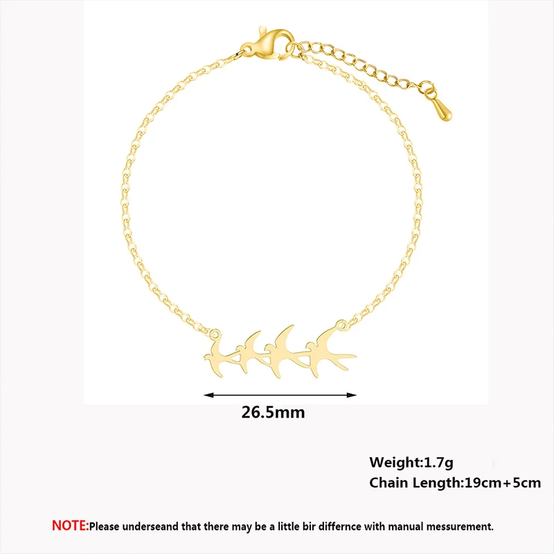 Южнокорейский новый простой браслет в виде Ласточки животного Модный женский