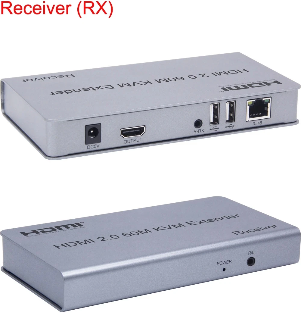 60 м 4K Гц HDMI 2 0 квм удлинитель Cat5e Cat6 RJ45 Ethernet кабель передатчик приемник с