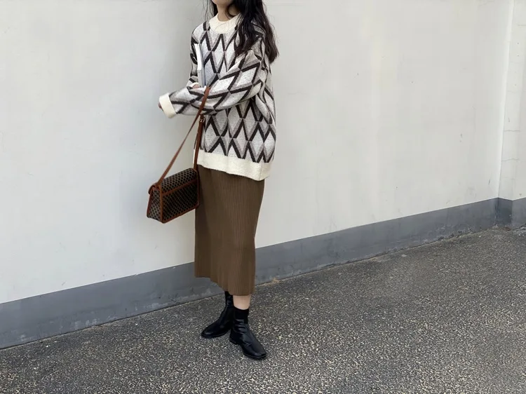 Moo-ru 2019 Women Sweaters and Pullovers Knit Sweater Long Girls Pullover Korean | Женская одежда