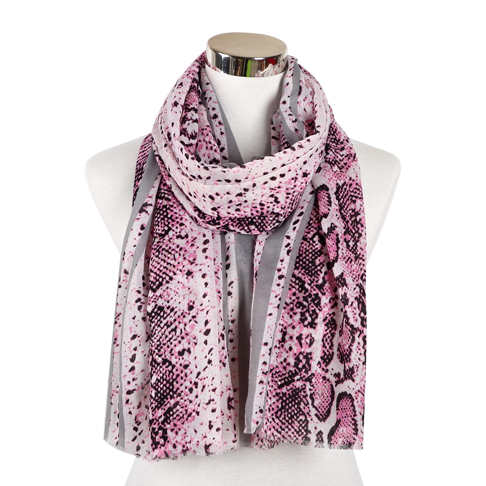 Winfox 2019 Модный женский шарф со змеиным принтом | Аксессуары для одежды