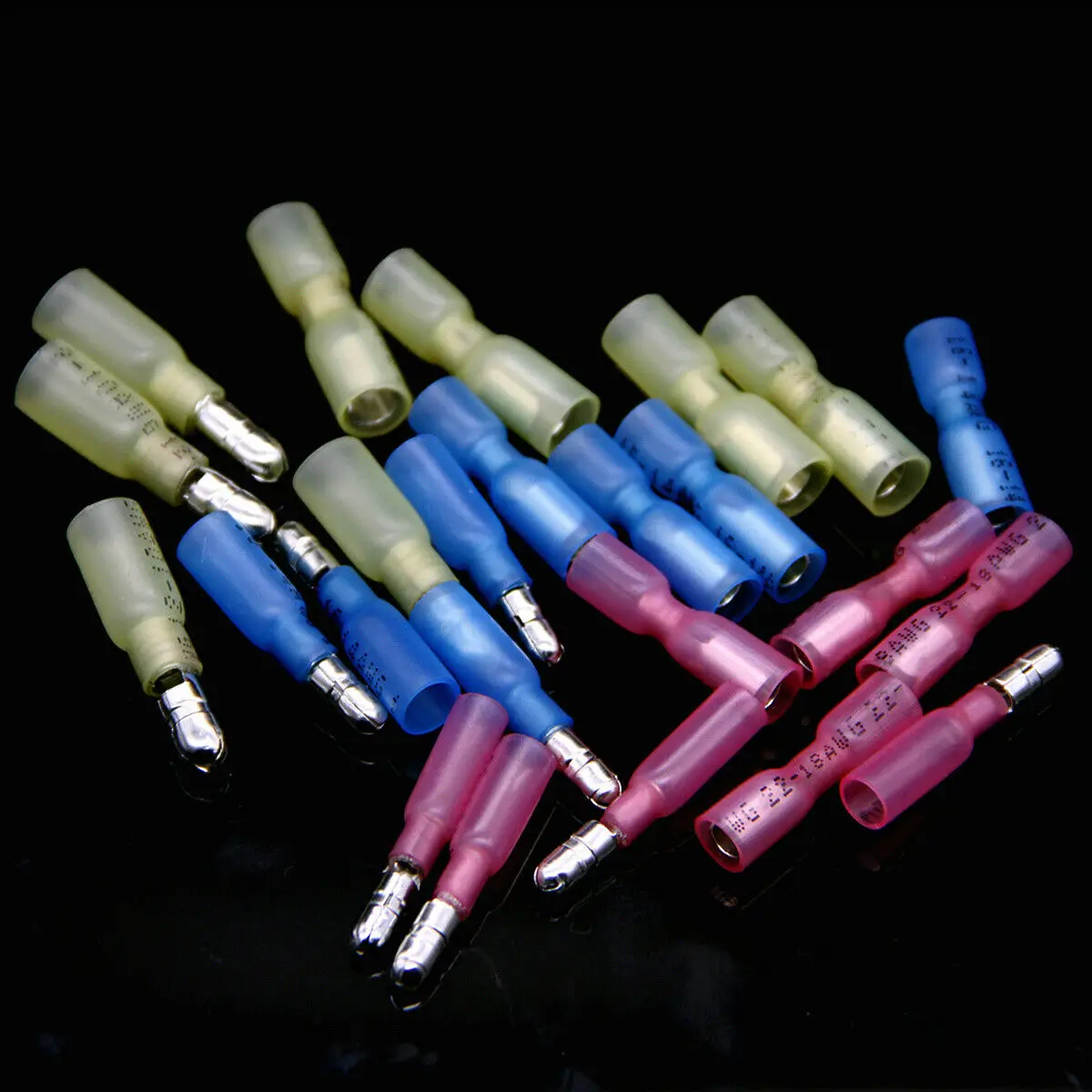 160 шт. изолированные термоусадочные пули обжимные клеммы женские мужские провода