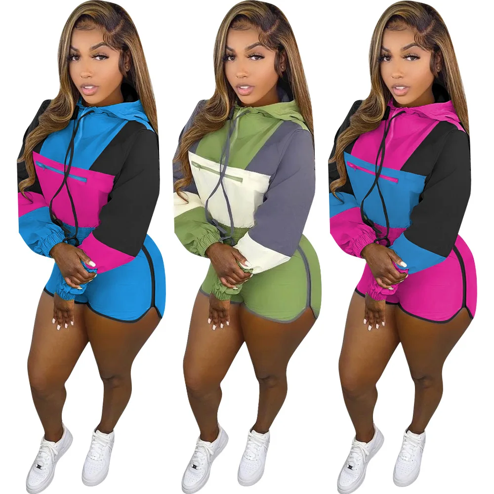 

Two Piece Set Women Hoodies Hip Hop Fashion Casual Long Sleeve Clothes +Loose Shorts Sweatpants Autumn Lounge Conjuntos Mujer