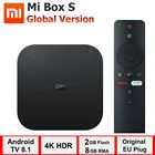 ТВ-приставка xiaomi mi box s, smart tv box, android 8,1, 4K, HDR, четырехъядерный, 2G8G, Wi-Fi, Google CastNetflix, медиаплеер