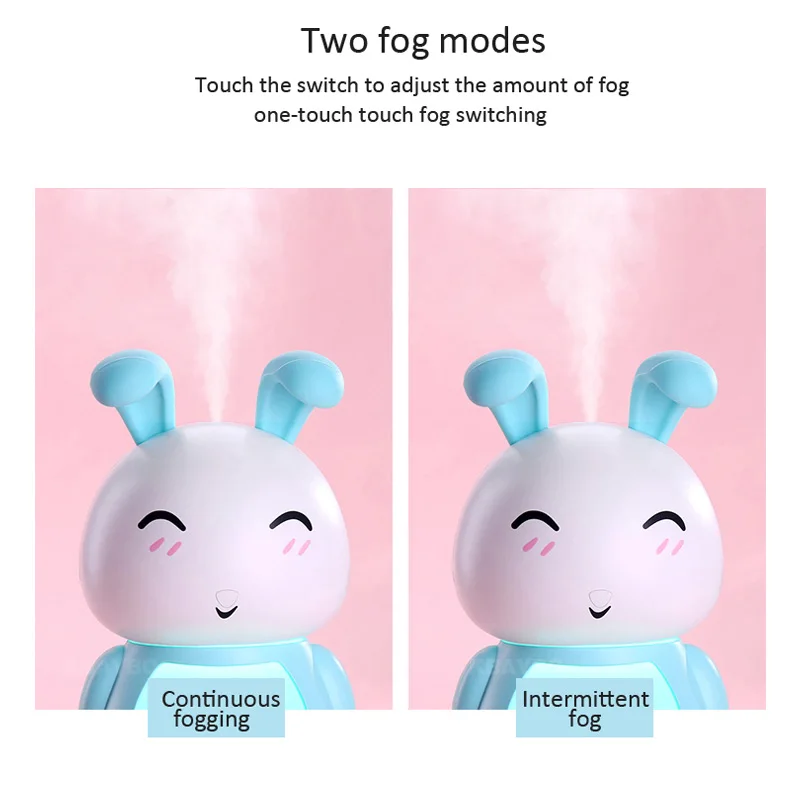 200ML USB Aroma Essential Oil Diffuser Ultrasonic Cool Mist Rabbit Humidifier Air Purifier LED Night light for Office Home Gift | Бытовая