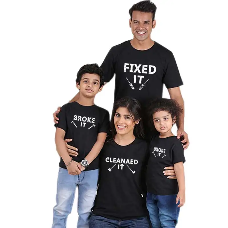 Фиксированная очищенная поломанная забавная подходящая футболка для отца