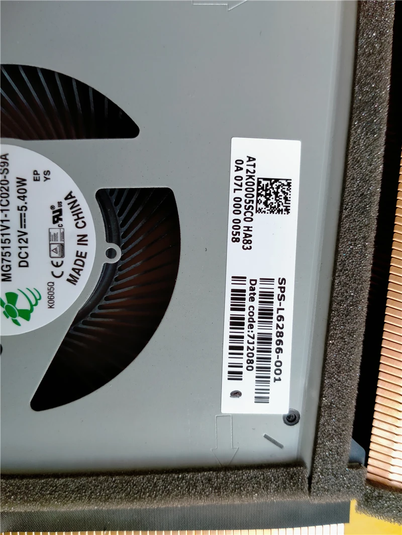 

NEW ORIGINAL Laptop CPU GPU Heatsink Cooling Cooler Fan For HP 5plus TPN-C144 OMEN 17-CB 20