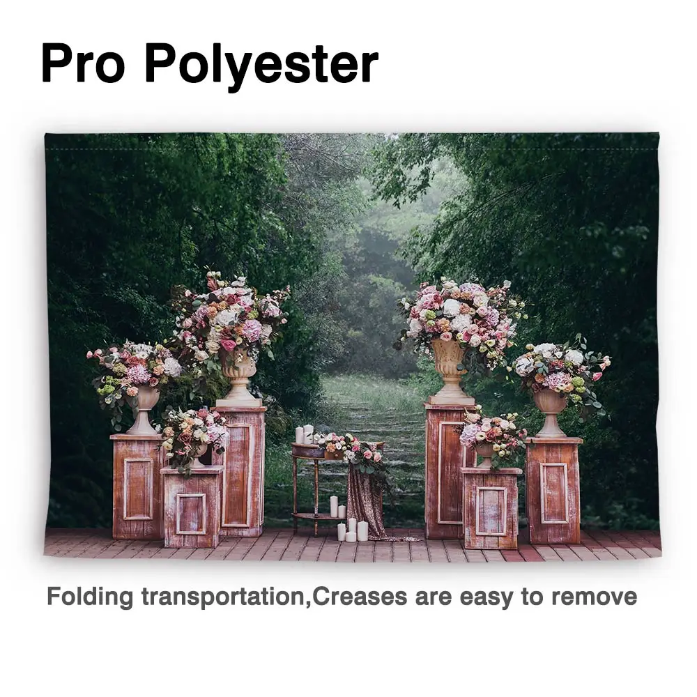 Allenjoy Свадебный фотографический фон Весенний сад лес цветок украшение фото