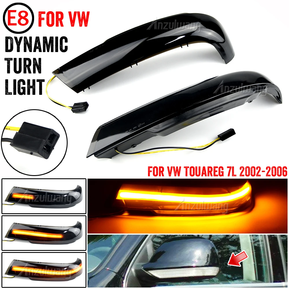 

For VW Volkswagen Touareg MKI 7L MKII 7P5 6 Dynamic Sequential Led Wing Door Mirrors Turn Signal Light Indicator Repeater Lamp