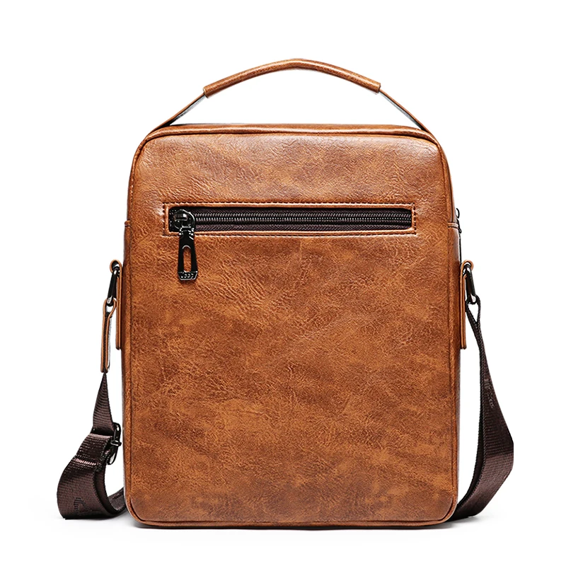 

New Fashion Man PU Leather Messenger Bag Male Cross Body Shoulder Business Bags For Men VintageTote Bags Handbags