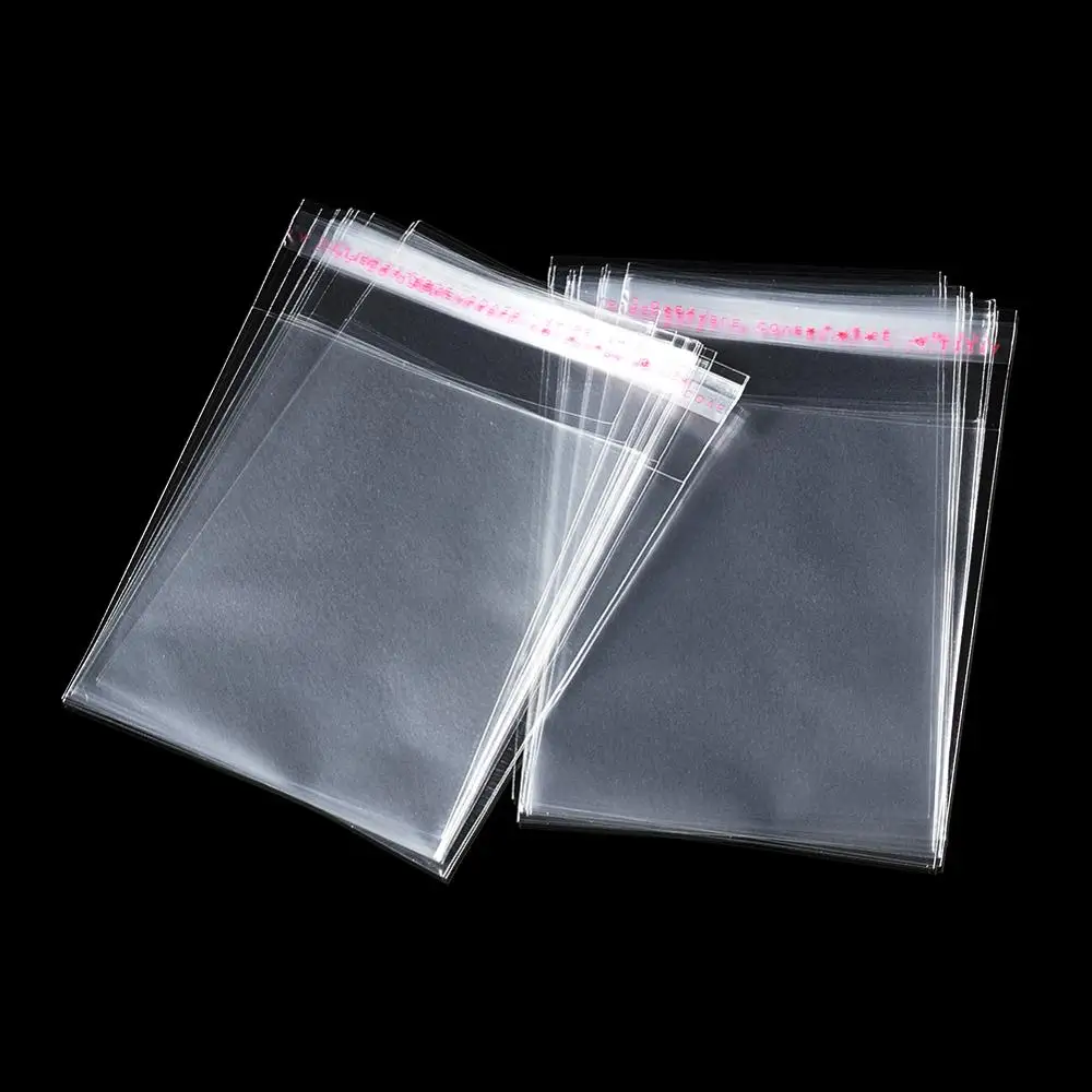 1000 шт. пластиковые прозрачные целлофановые пакеты самоклеящиеся