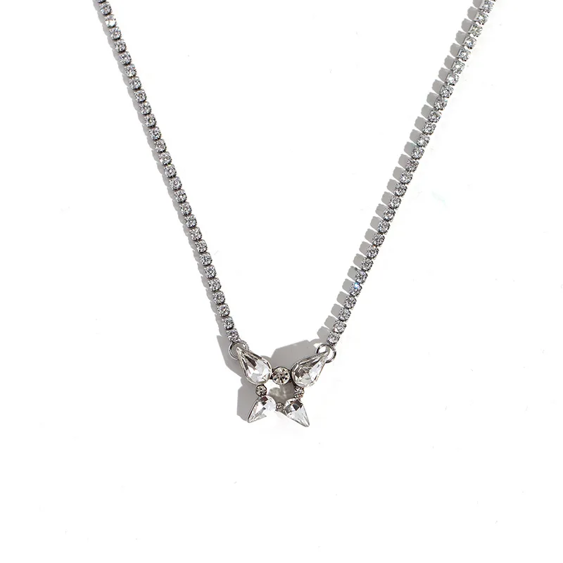

ins cute diamond butterfly pendant female crystal love zircon clavicle chain jewelry necklace