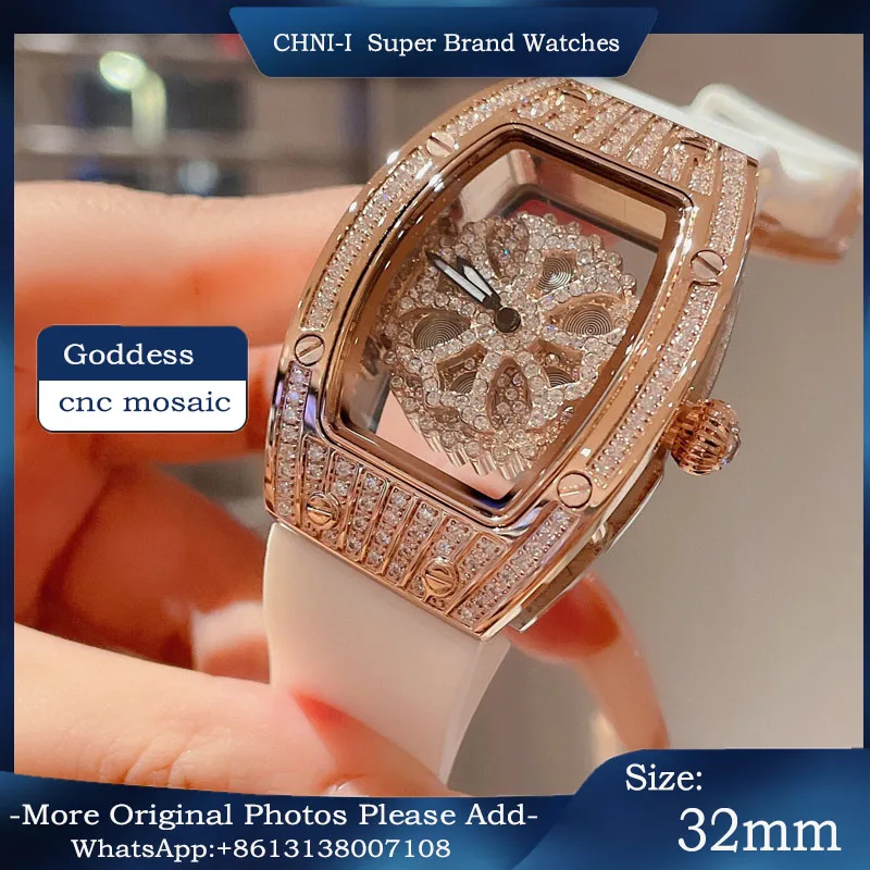 

New fashion brand ladies quartz watch luxury crystal wild elegant bracelet casual quartz ladies watch 32MM