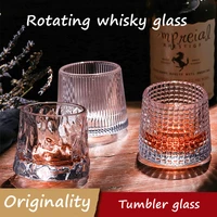 creative bar rotating whisky white wine glass home beer red wine glass shake glass tumbler cup