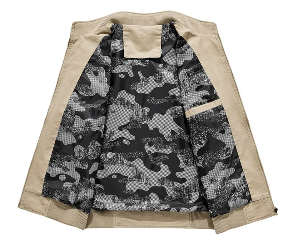 

Spring Autumn Cotton Tooling Multi-Pocket Vest Men's Sleeveless Jacket Casual Military Tactical Vest Pocket Coat Male Waistcoat