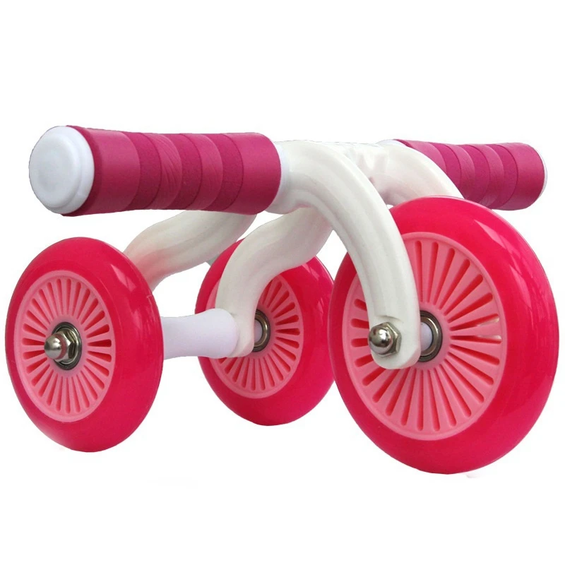

Three-Wheeled Belly Wheel Home Abinal Fitness Equipment,Abinal Wheel with Floor Mat Brake Pad, Non-Slip Handle