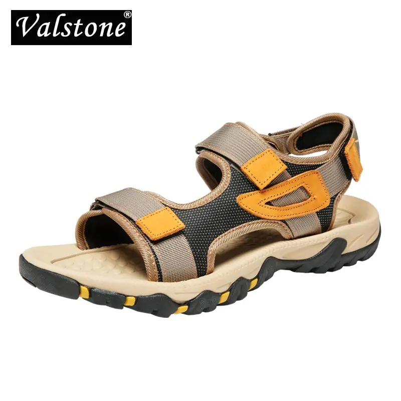 Valstone/мужские сандалии из парусины Роскошная брендовая Летняя мужская обувь