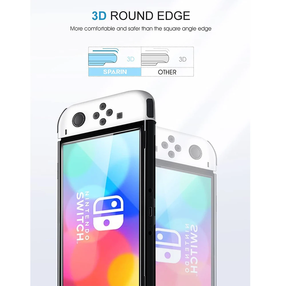 2 pcs tempered glass screen protector for nintendo switch oled console 9h untra slim blue light protective film 2021 accessories free global shipping