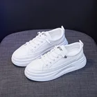 Кроссовки A2375 женские на толстой подошве 3 см, модная повседневная Брендовая обувь, белые, 2021