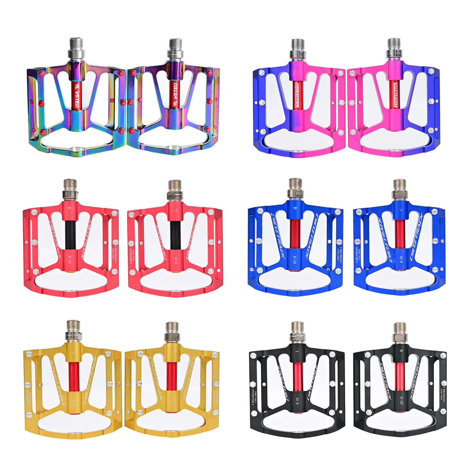 

Bike Pedals Bicycle Pedals Aluminum Alloy 6 Palin Pedal Ultralight Road Bike Bearing Pedal Pedal Riding Accessories Mtb Pedals