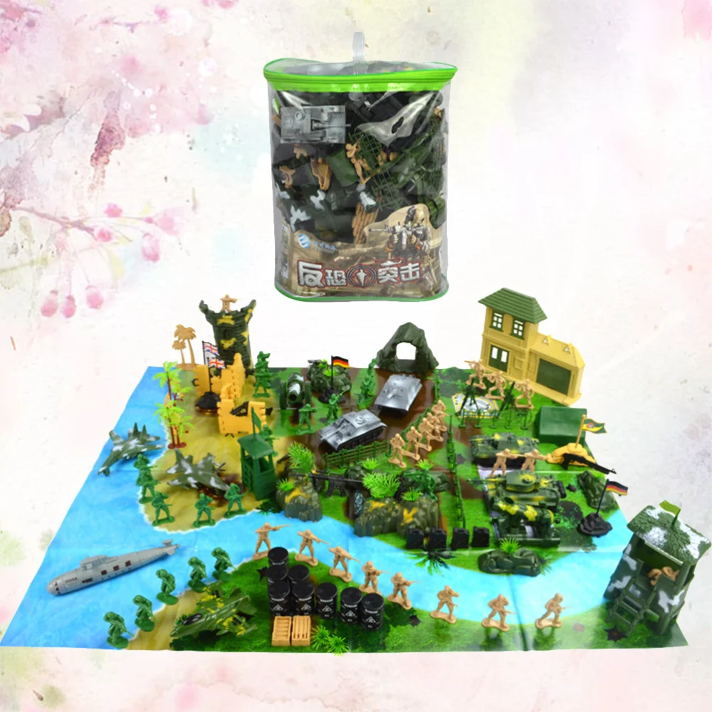 

130Pcs Model Set Funny Sand Table Simulation Soldiers Model Modern Warfare