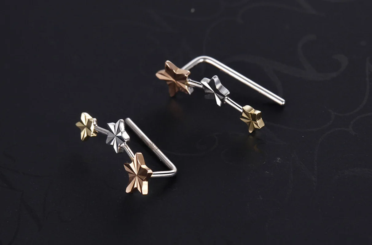 Серьги-Клипсы из натурального золота с бриллиантами 18 К | Украшения и аксессуары