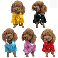 outdoor dog fashion raincoat reflective solid color raincoat s xl hoody waterproof jackets pu raincoat for dogs cats pet clothes