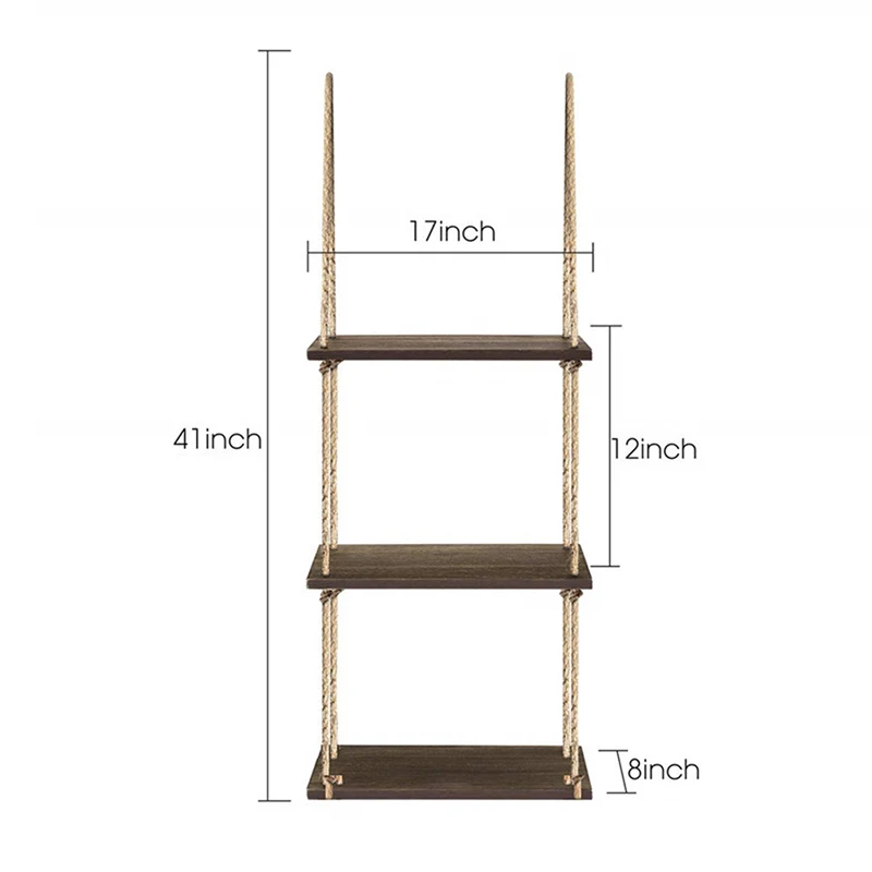 

New style 2-layer Wooden Floating Wall shelf with hooks Bookshelves For Bathroom, Kitchen And Living Room Gift