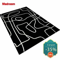 madream fashion black geometric lines rugs for bedroom modern nordic living room decor carpet fashion room bedside floor mat new