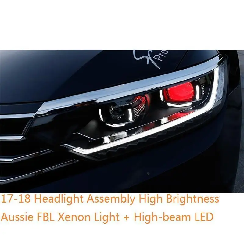 MODEL Q Автозапчасти Luces Led Para авто Drl аксессуары автомобильные лампы фары автомобильные фары в сборе 17 18 для Volkswagen Magotan - Цвет: MODEL Q