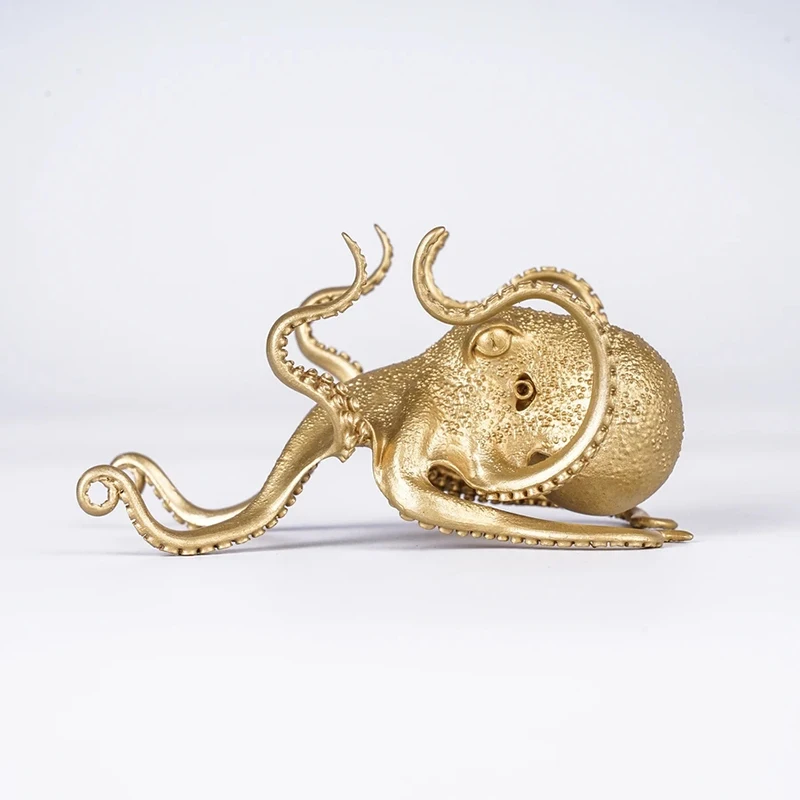 

High Quality Octopus Holder Golden Animal Shape Cell Phone Holder Desk Phone Stand Artwork for Home Office Durable Soporte