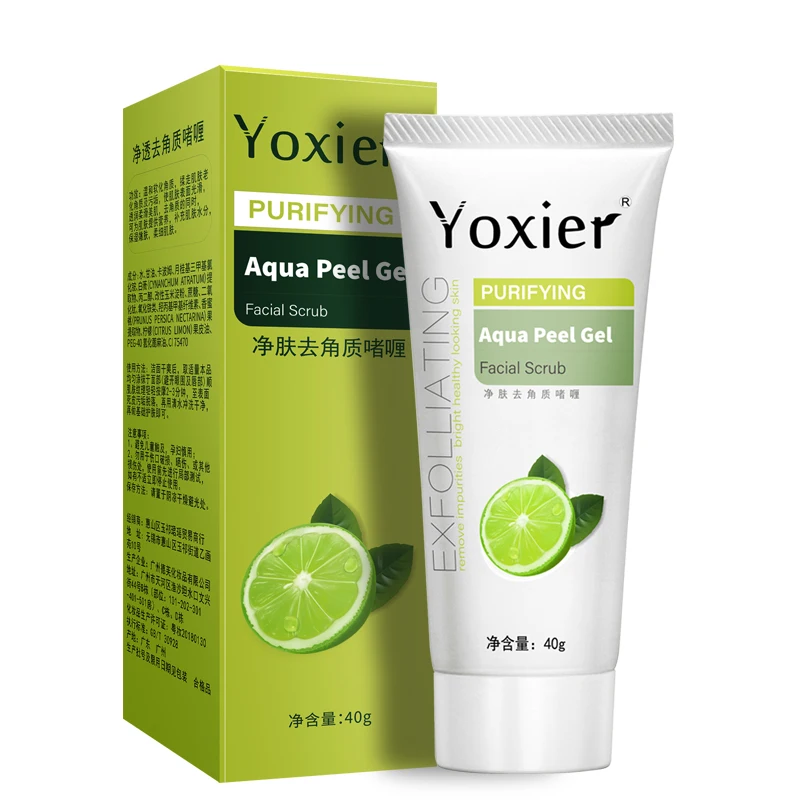 

Yoxier Exfoliating Face Scrub Peeling Gel Moisturizing Whitening Lemon Vitamin C Remove Acne Detoxifies And Cleanses All Skin