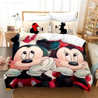 Disney Mickey Minnie Mouse Bedding Set Quilt Duvet Cover for Kids Pillowcase Queen King Size Single Twin King set Children Gifts