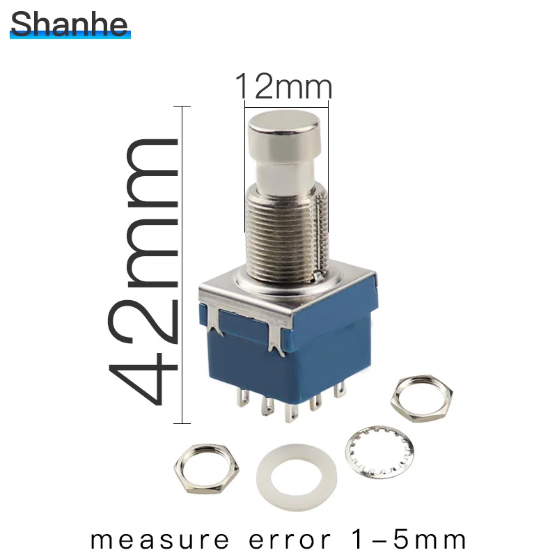 Напрямую от производителя! 10 шт. 3PDT фиксация металла Stomp кнопочный ножной